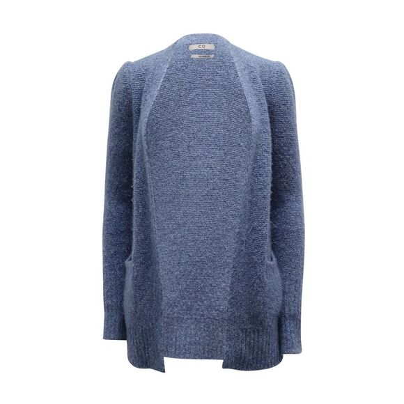 CO Sweaters - CO Open Cardigan in Blue Cashmere